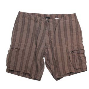 Patagonia Mens 40 Brown Striped Cargo Golf Walking Easy Care Sport Shorts